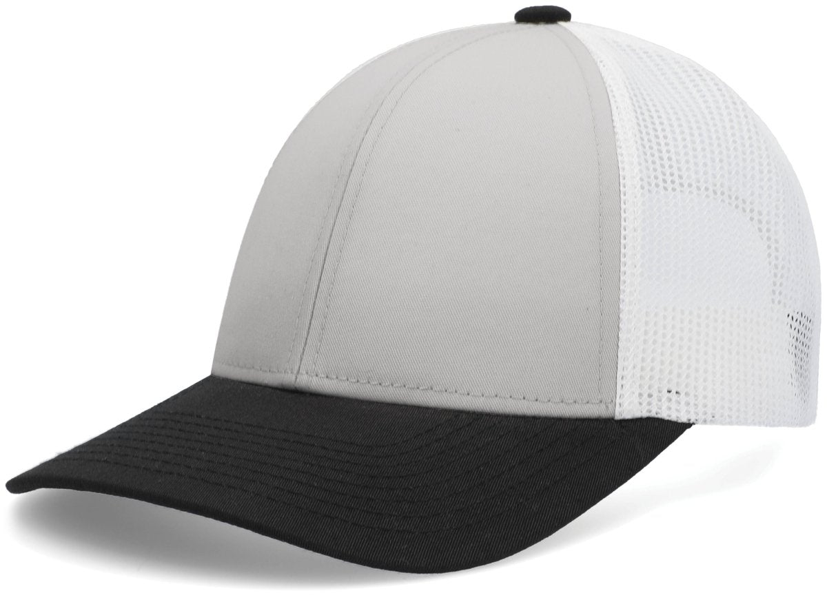 Pacific Headwear Low - Pro Trucker Cap - Pacific Headwear P114 SILVER/WHITE/BLACK OS