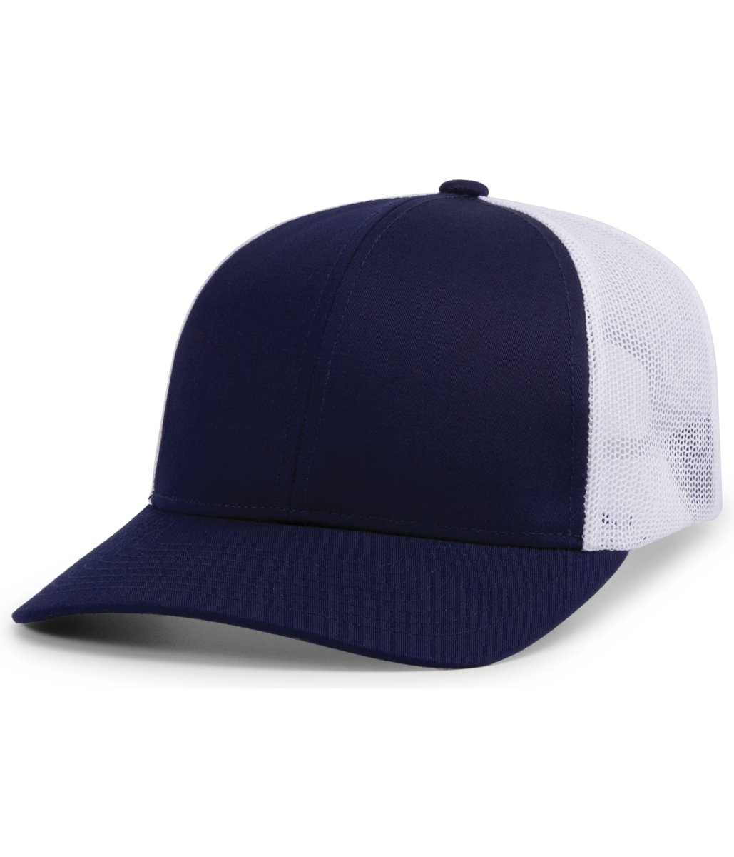 Pacific Headwear Low - Pro Trucker Cap - Pacific Headwear P114 TRUE NAVY/WHITE/TRUE NAVY OS