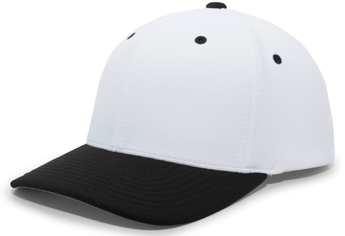 Pacific Headwear M2 Performance PacFlex Cap 498F WHITE/BLACK S/M