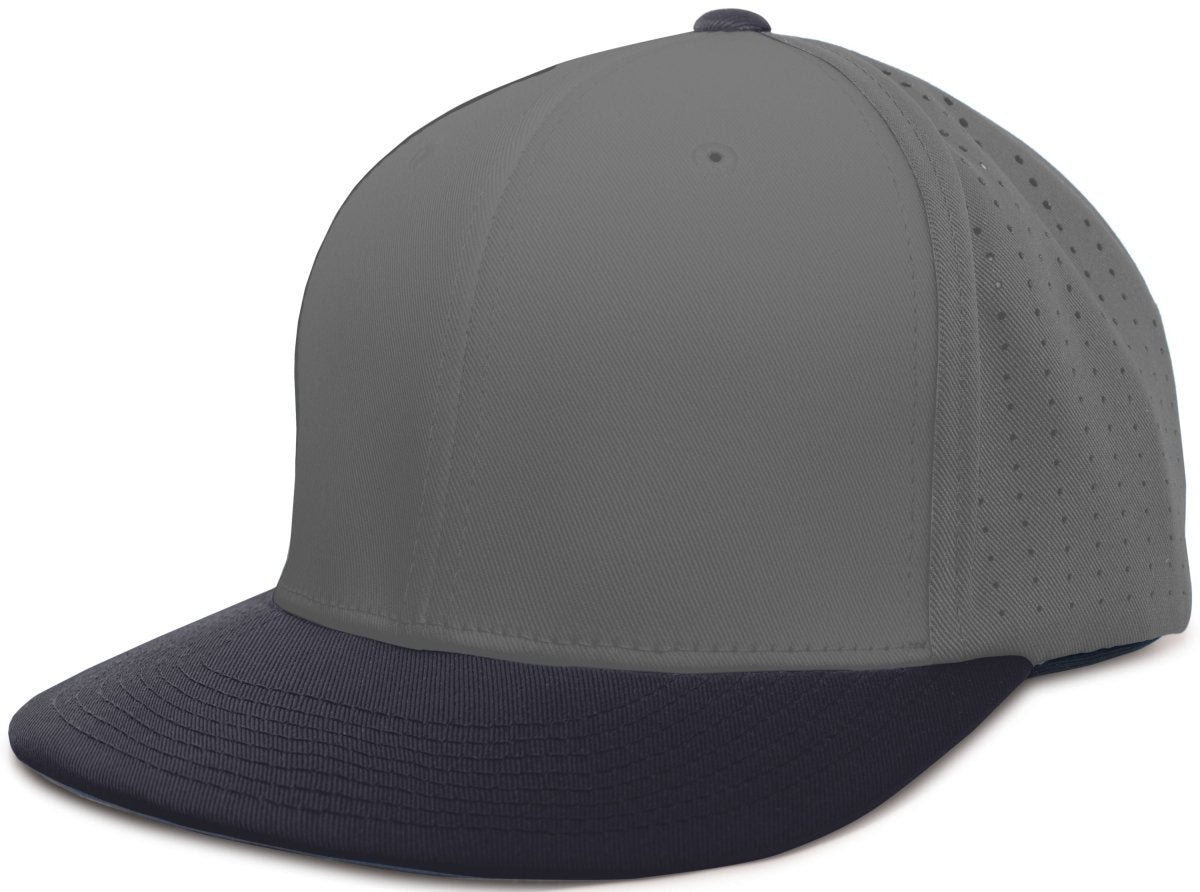Pacific Headwear Perforated F3 Performance Flexfit® Cap - Pacific Headwear ES474 GRAPHITE/NAVY S/M