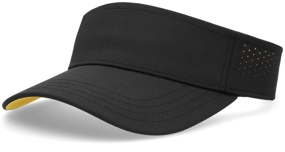 Pacific Headwear Perforated Visor Powered by Coolcore® - Pacific Headwear P500 BLACK/GOLD OS