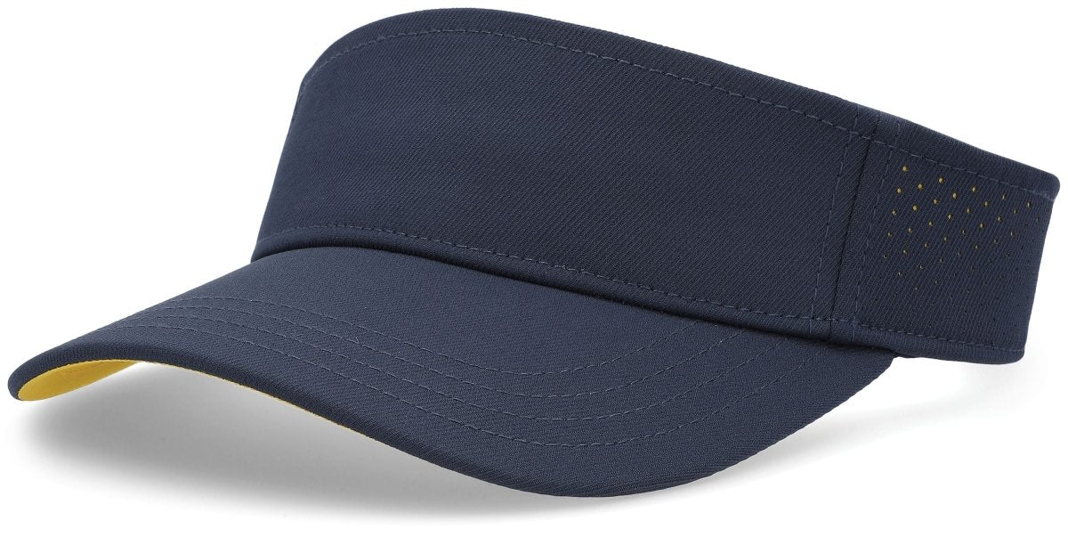 Pacific Headwear Perforated Visor Powered by Coolcore® - Pacific Headwear P500 NAVY/GOLD OS