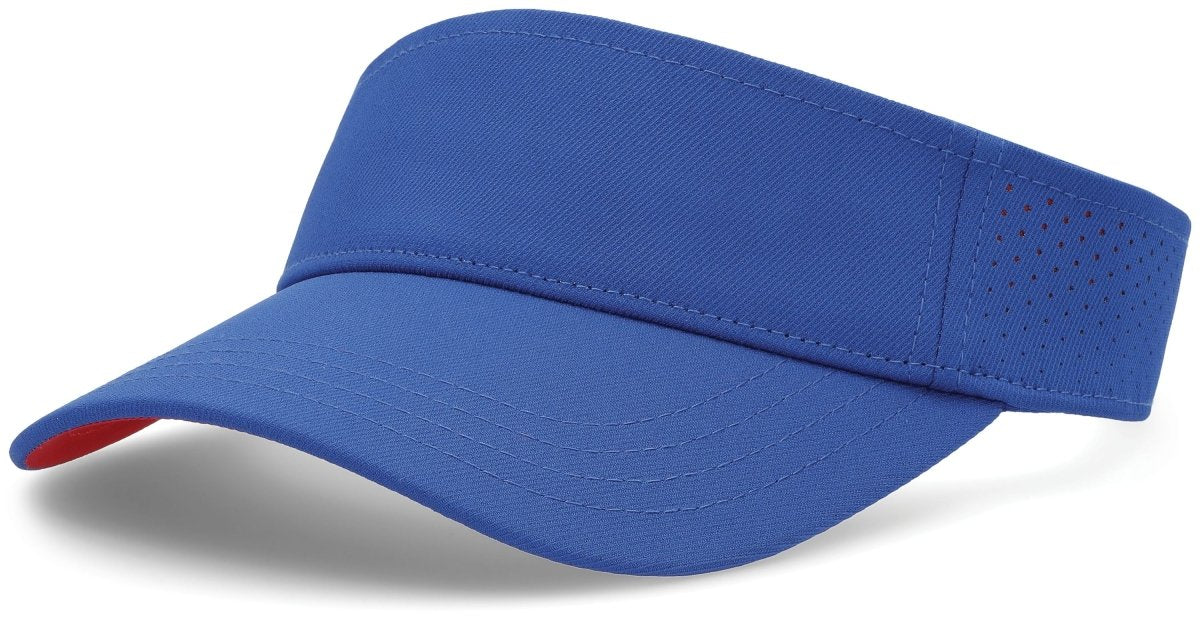 Pacific Headwear Perforated Visor Powered by Coolcore® - Pacific Headwear P500 ROYAL/RED OS