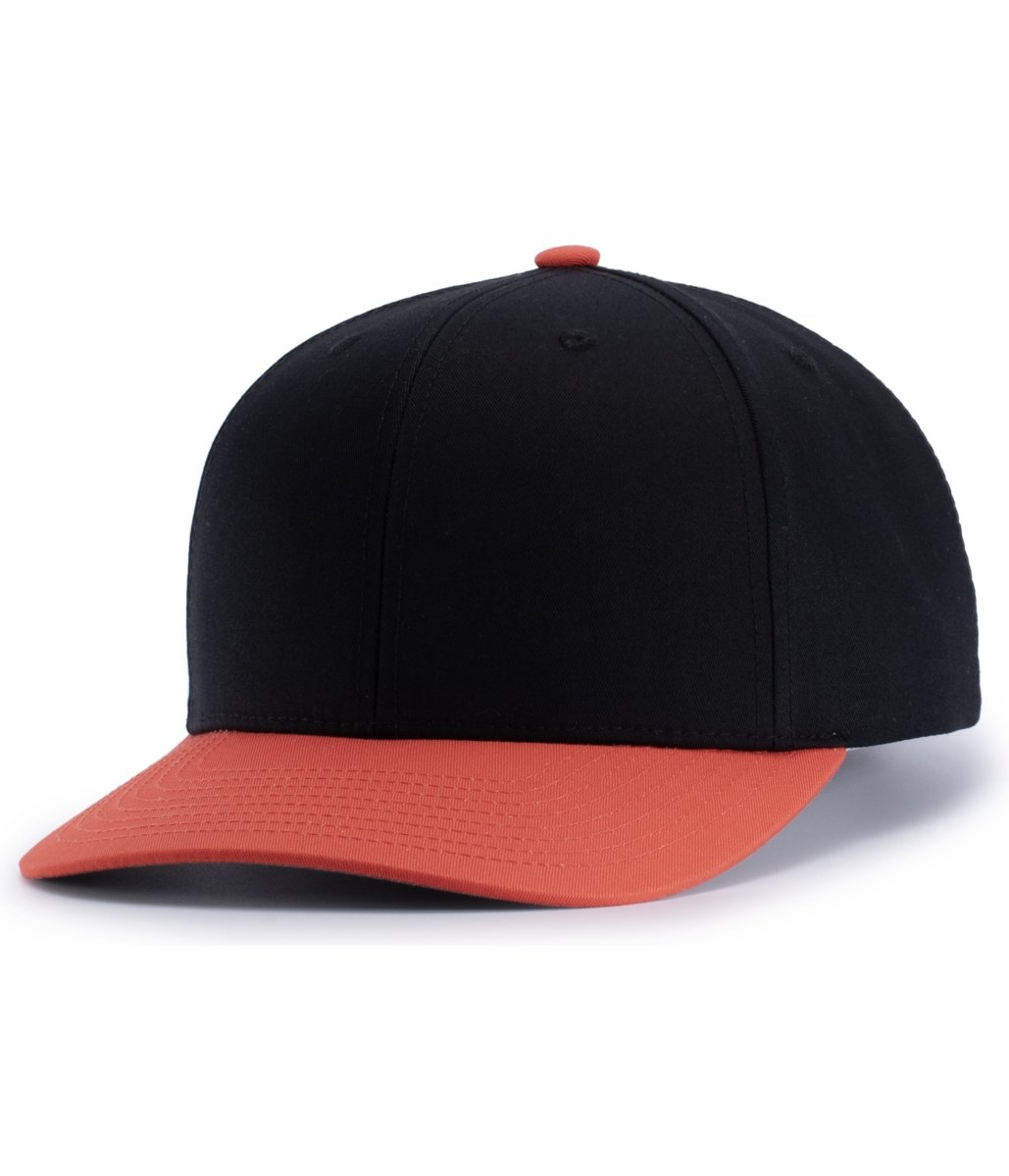 Pacific Headwear POLY/COTTON SNAPBACK CAP - Pacific Headwear P322 BLACK/ORANGE YTH