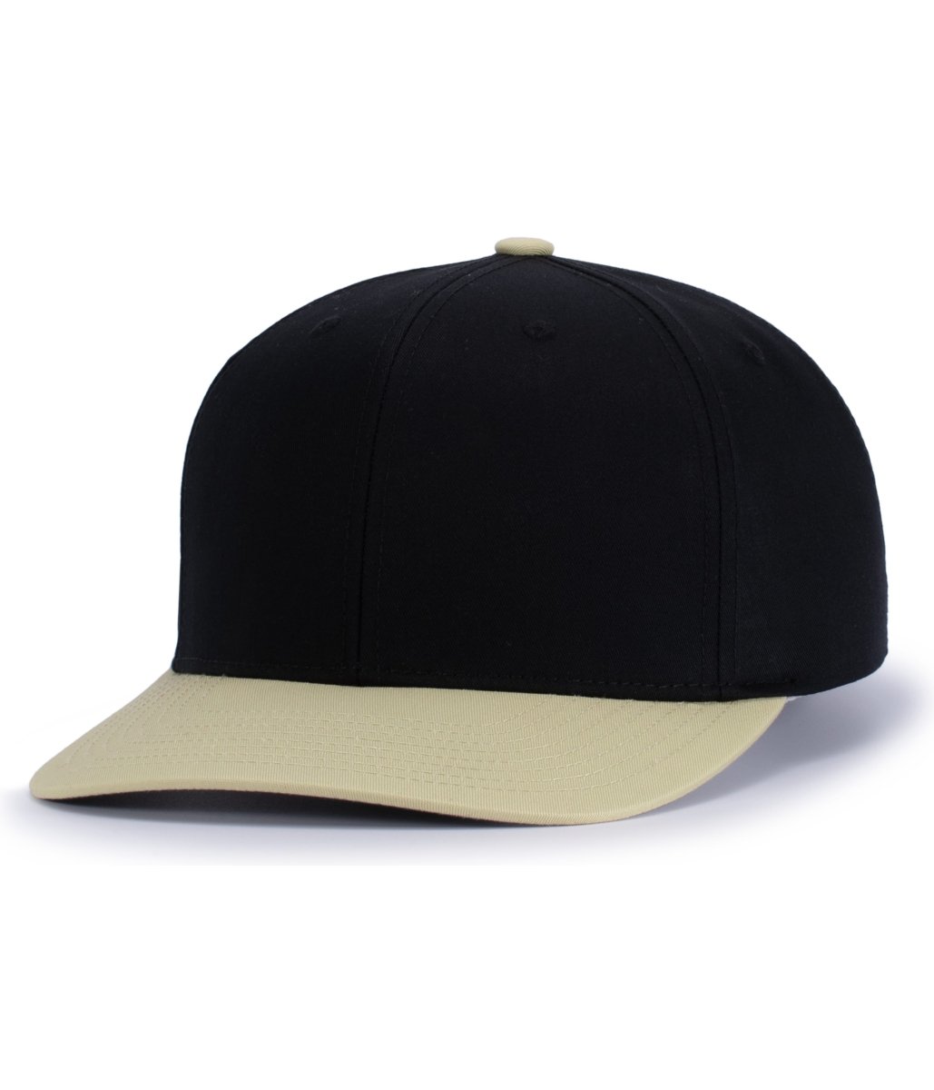 Pacific Headwear POLY/COTTON SNAPBACK CAP - Pacific Headwear P322 BLACK/VEGAS GOLD YTH