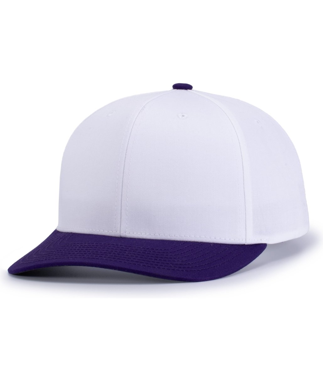 Pacific Headwear POLY/COTTON SNAPBACK CAP - Pacific Headwear P322 WHITE/PURPLE YTH