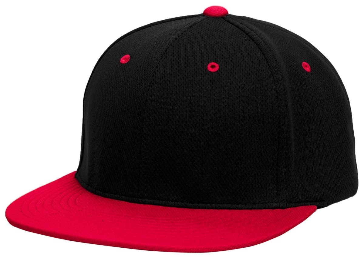 Pacific Headwear Premium P - Tec Flexfit® Cap - Pacific Headwear ES342 BLACK/RED S/M