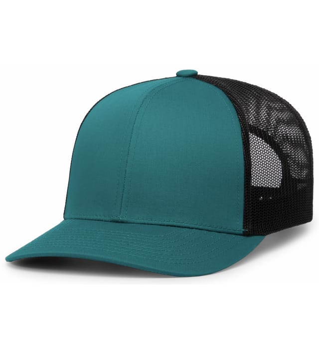 Pacific Headwear Trucker Snapback Cap | Pacific Headwear 104C Jaguar Teal/Lt Charcoal/Jaguar Teal OSFM Caps