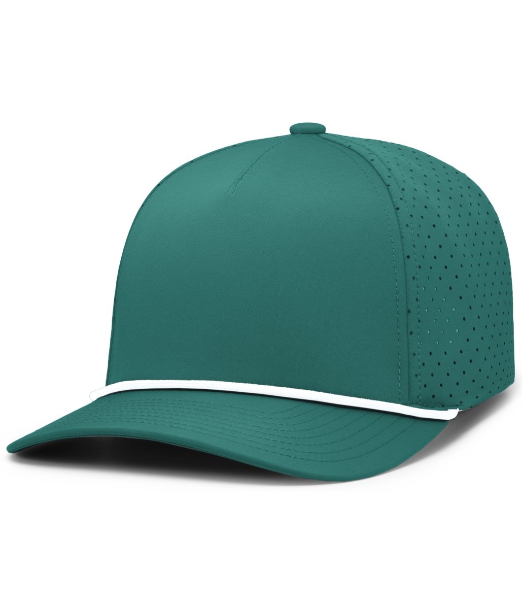 Pacific Headwear Weekender Perforated Snapback Cap - Pacific Headwear P424 DARK TEAL/WHITE OS