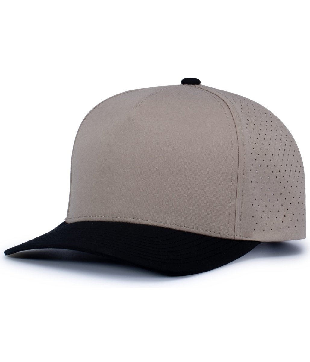 Pacific Headwear Weekender Perforated Snapback Cap - Pacific Headwear P424 MINK/BLACK OS