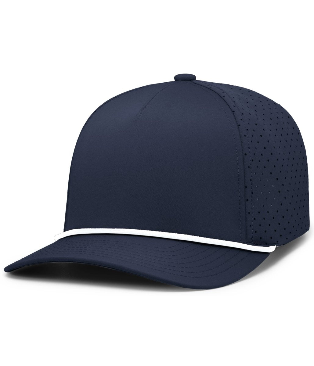 Pacific Headwear Weekender Perforated Snapback Cap - Pacific Headwear P424 NAVY/WHITE OS