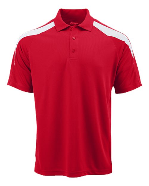 Paragon Contrast Insert Mesh Polo - Paragon 105 Red/ White 4XL