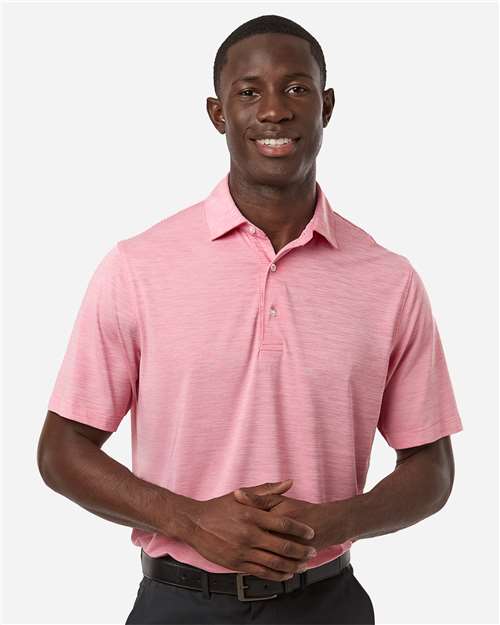 Paragon Men's Bohemian Striped Heather Performance Polo - Paragon 162 Red Heather S