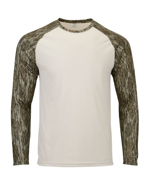 Paragon Men's Jackson Mossy Oak Colorblocked Long Sleeve T-Shirt - Paragon 236 Bottomland XS Long Sleeve T-Shirts