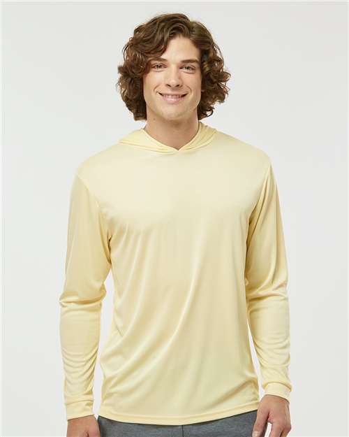 Paragon Unisex Bahama Performance Hooded Long Sleeve T-Shirt - Paragon 220 Pale Yellow XS Long Sleeve T-Shirts