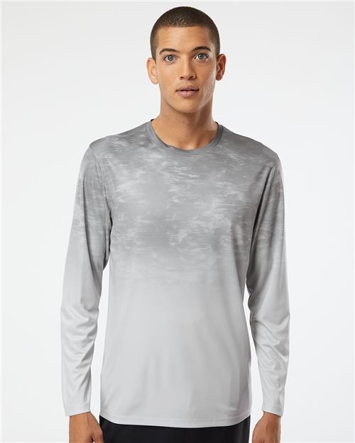 Paragon Unisex Montauk Oceanic Fade Performance Long Sleeve T-Shirt - Paragon 229 Aluminum Fade XS Long Sleeve T-Shirts