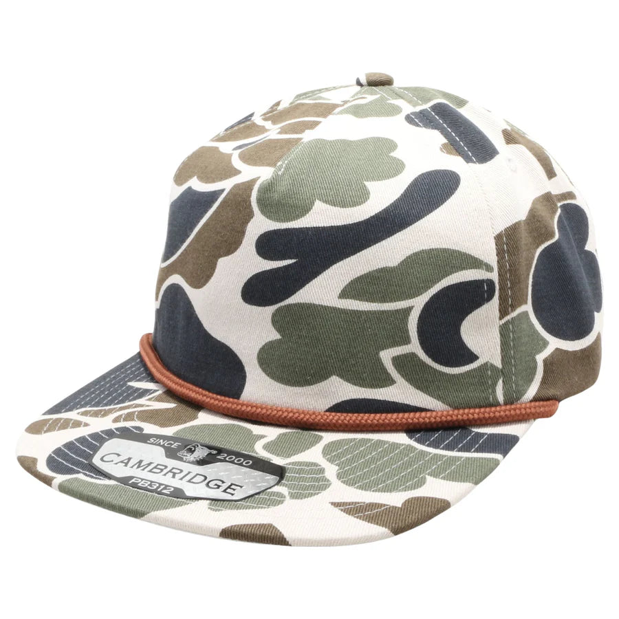 Pit Bull - PB312 - Old School 5-Panel Camo Unstructured Rope Hat | Wholesale Blank Camo Caps