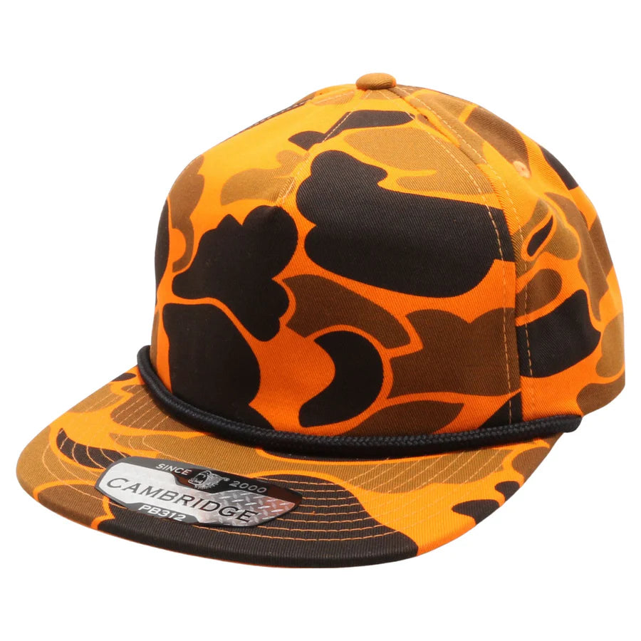 Pit Bull - PB312 - Old School 5-Panel Camo Unstructured Rope Hat | Wholesale Blank Camo Caps