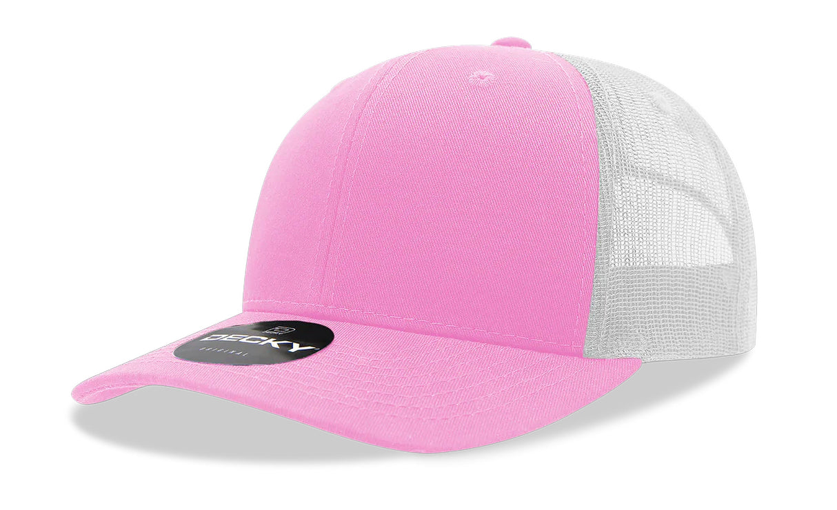 Decky 6 Panel Mid Profile Structured Cotton Blend Trucker | Decky 6021