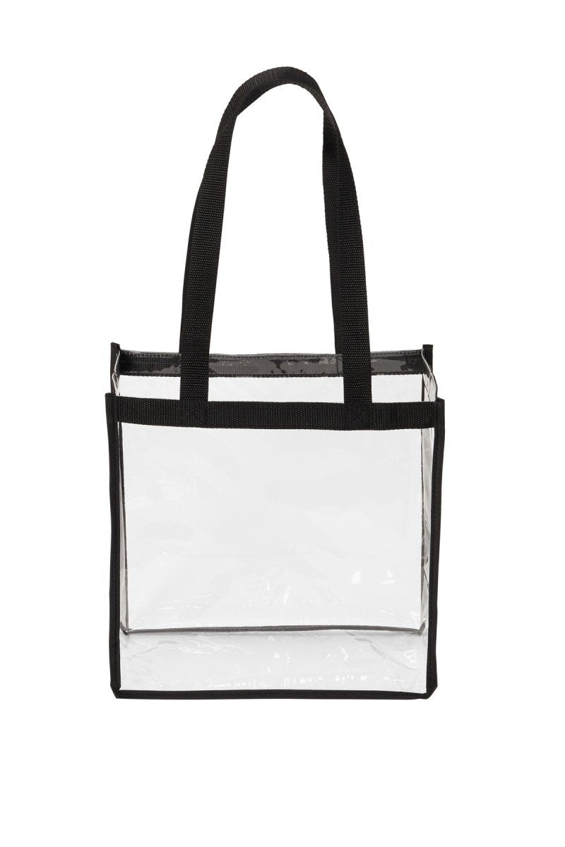 Port Authority ® Clear Stadium Tote BG430 - Port Authority BG430 Clear/ Black OSFA Tote Bags