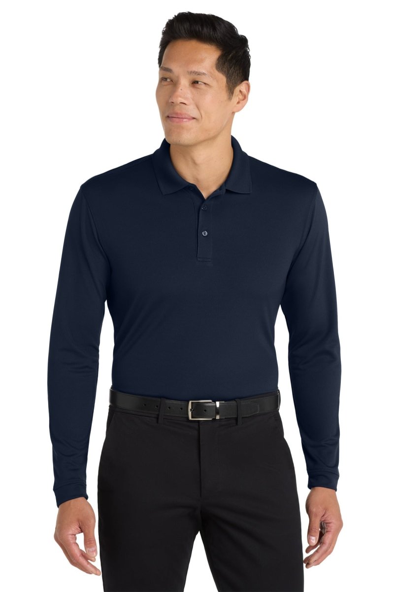 Port Authority ® Dry Zone ® UV Micro - Mesh Long Sleeve Polo K110LS - Port Authority K110LS River Blue Navy XS Polos/Knits