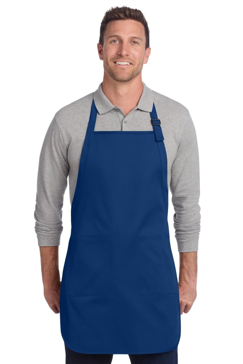 Port Authority ® Full - Length Two - Pocket Bib Apron. A600 - Port Authority A600 Royal OSFA Aprons