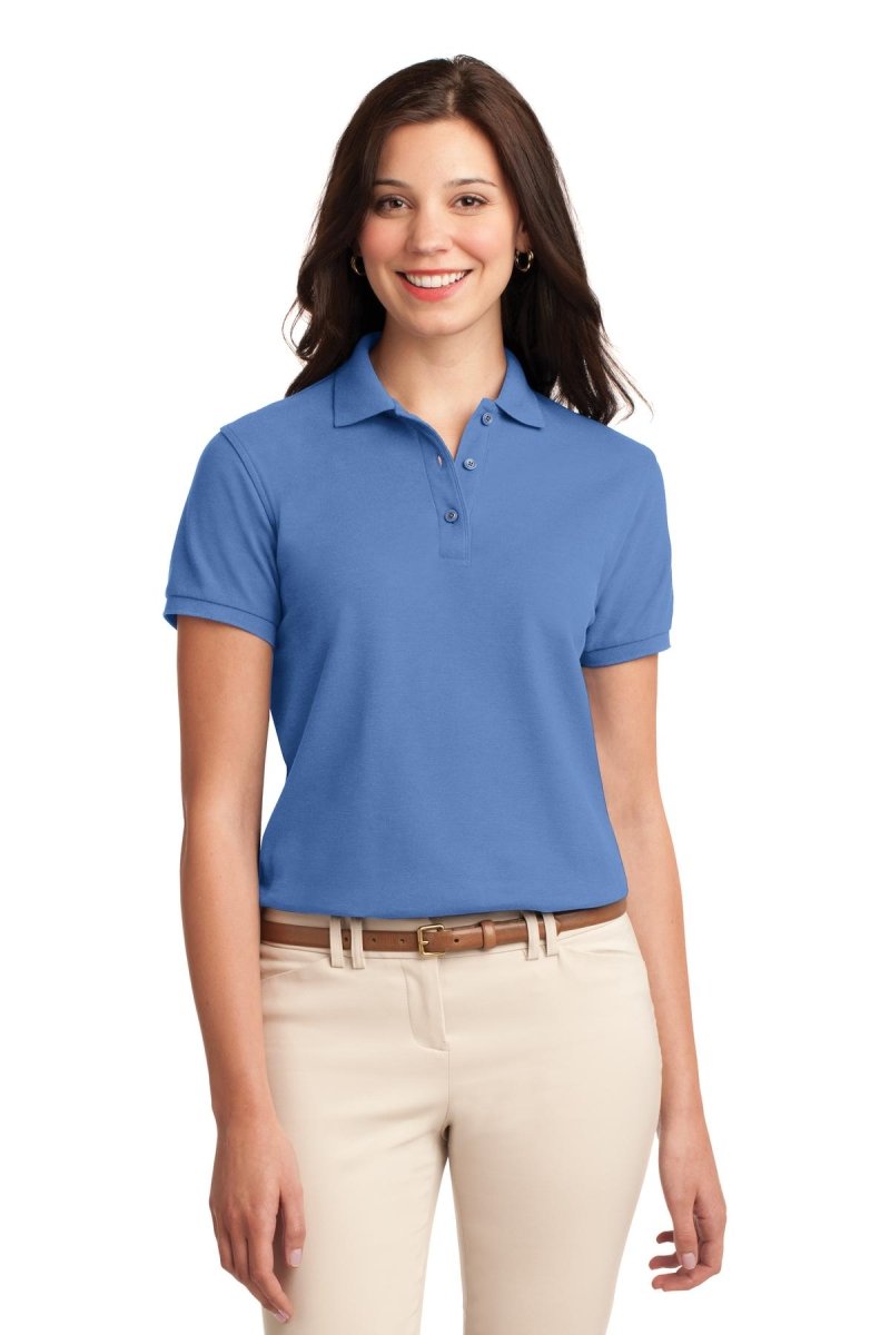 Port Authority L500 Women's Silk Touch Polo – Wholesale Pique Polo Shirts Steel Grey XS Polos/Knits