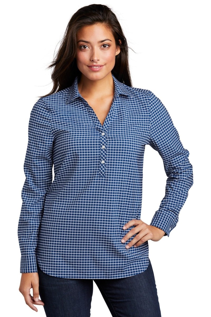 Port Authority ® Ladies City Stretch Tunic LW680 - Port Authority LW680 True Blue/ White XS Women's