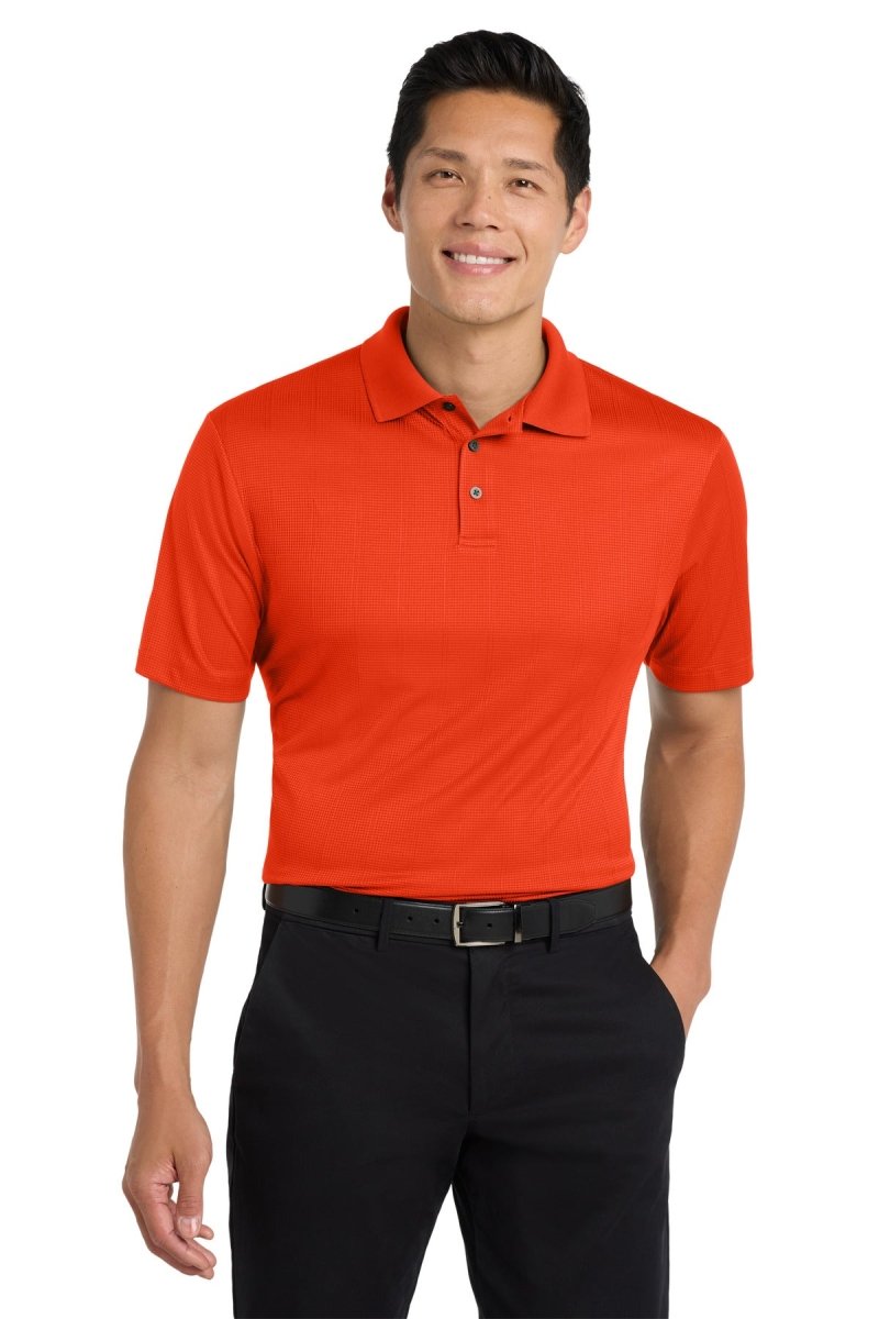Port Authority ® Performance Fine Jacquard Polo. K528 - Port Authority K528 Autumn Orange XS Polos/Knits