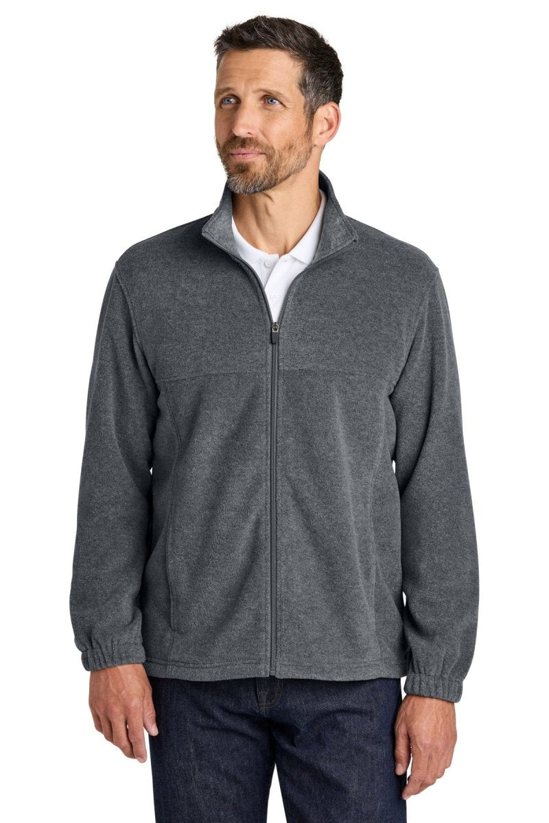 Port Authority ® Plush Fleece Full - Zip Jacket F190 - Port Authority F190 Storm Grey Heather XS Outerwear