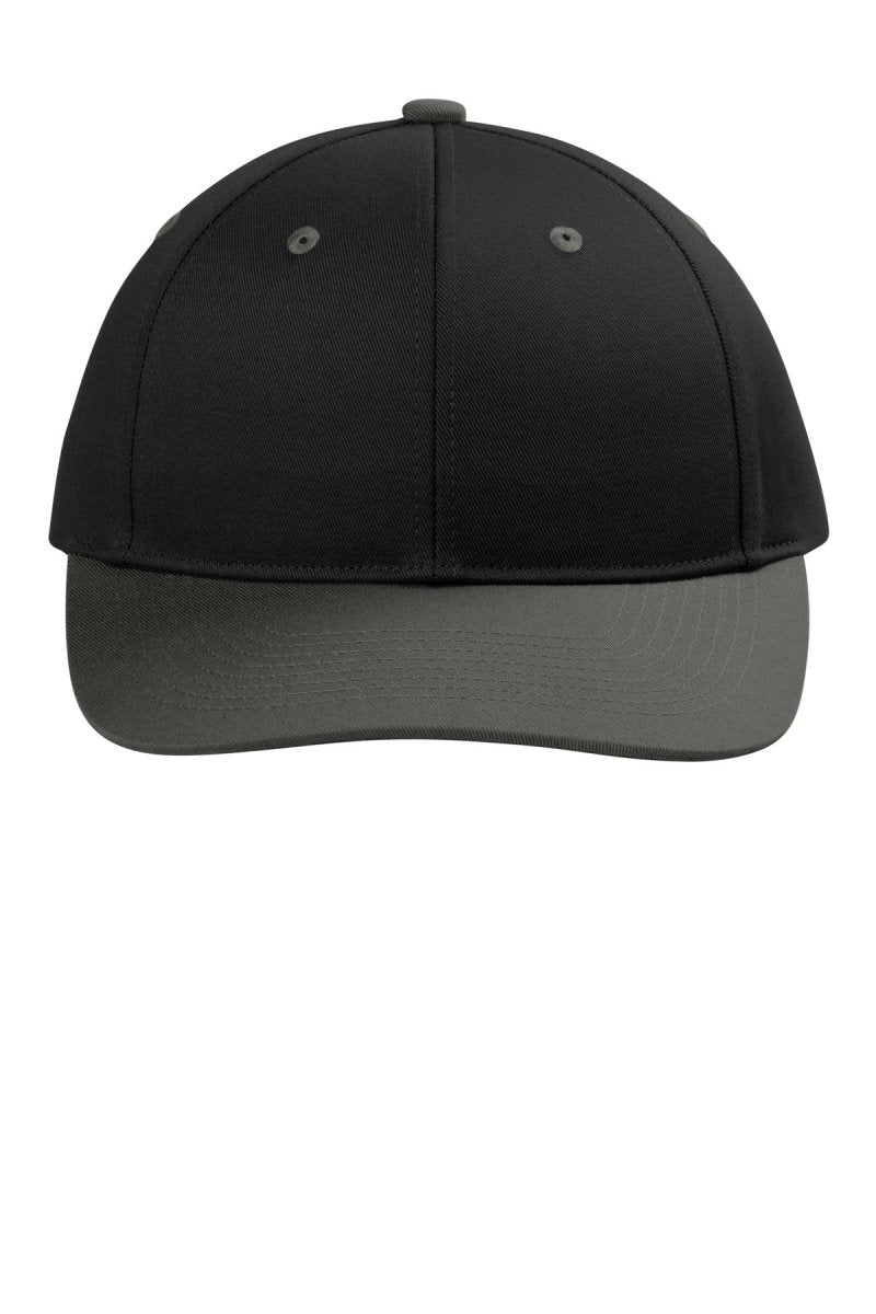 Port Authority ® Snapback Cap C118 - Port Authority C118 Black/ Grey Steel OSFA Hats