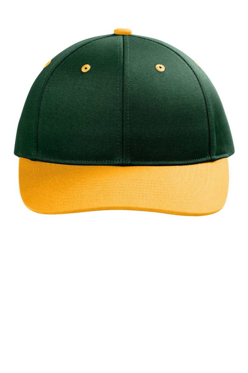 Port Authority ® Snapback Cap C118 - Port Authority C118 Dark Green/ Gold OSFA Hats