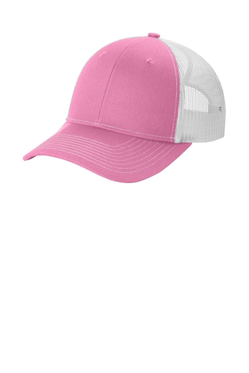 Port Authority ® Snapback Ponytail Trucker Cap LC401 - Port Authority LC401 True Pink/ White OSFA Hats