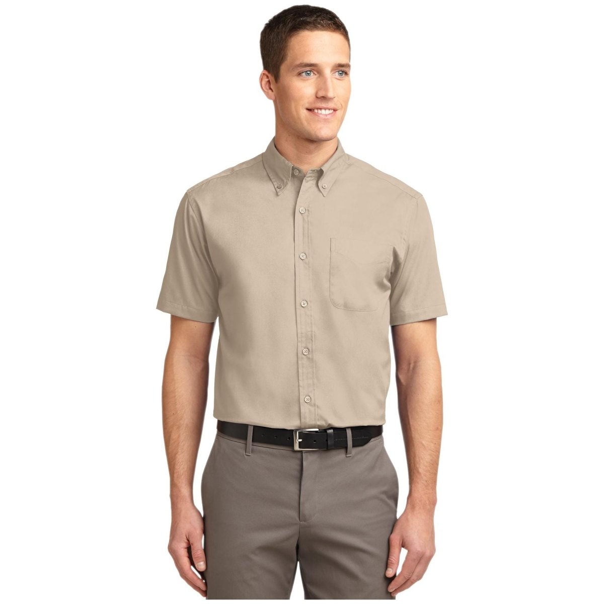 Port Authority ® Tall Short Sleeve Easy Care Shirt. TLS508 Stone LT Tall