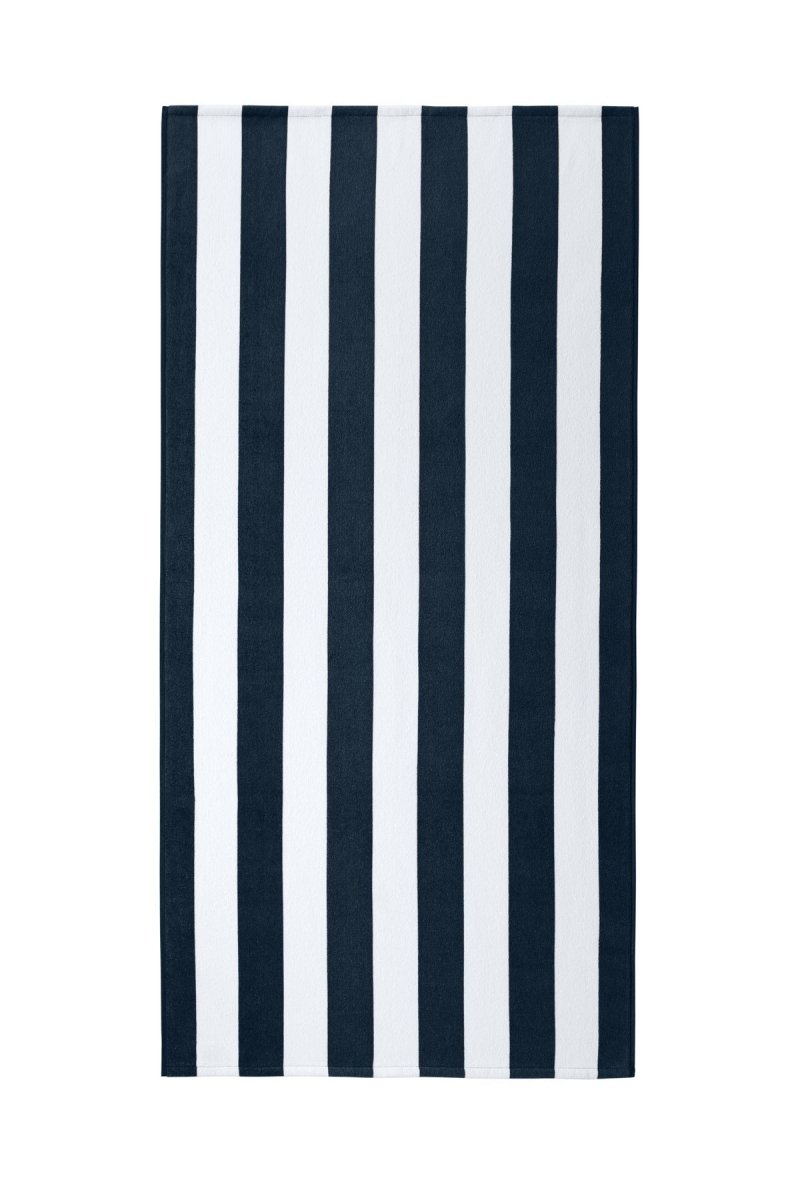 Port Authority ® Value Cabana Stripe Beach Towel PT45 - Port Authority PT45 Navy OSFA Classic Towels