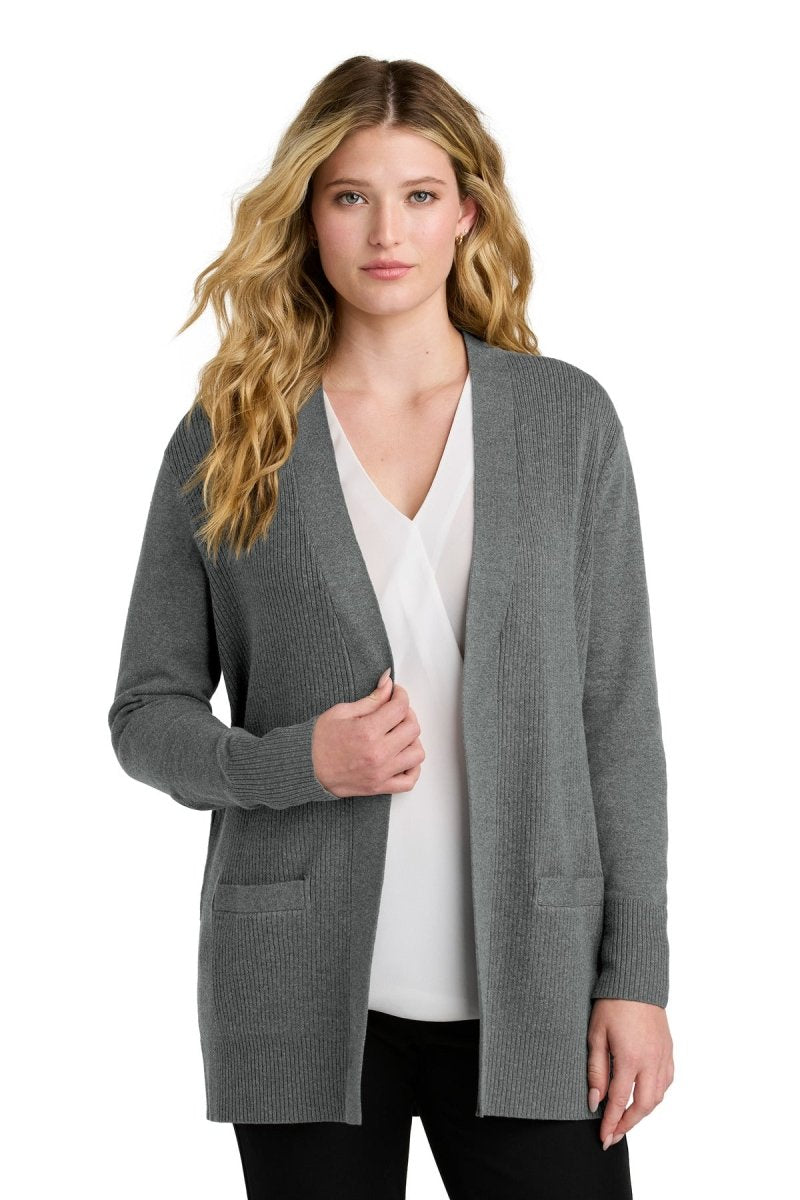 Port Authority ® Women's Easy Care Open - Front Cardigan Sweater LSW2890 - Port Authority LSW2890 Medium Heather Grey XS Polos/Knits