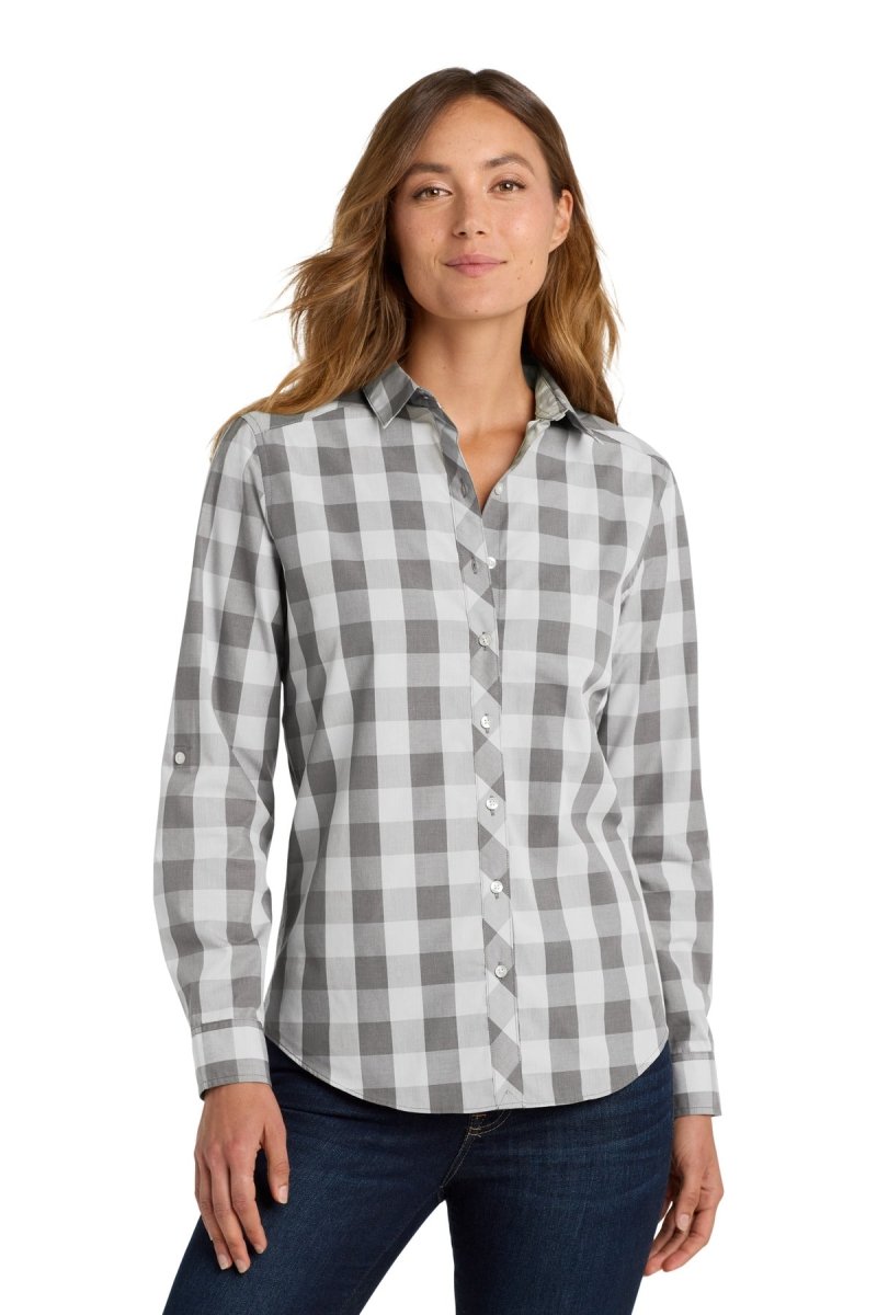 Port Authority ® Women's Everyday Plaid Shirt. LW670 - Port Authority LW670 Shadow Grey XS Woven Shirts