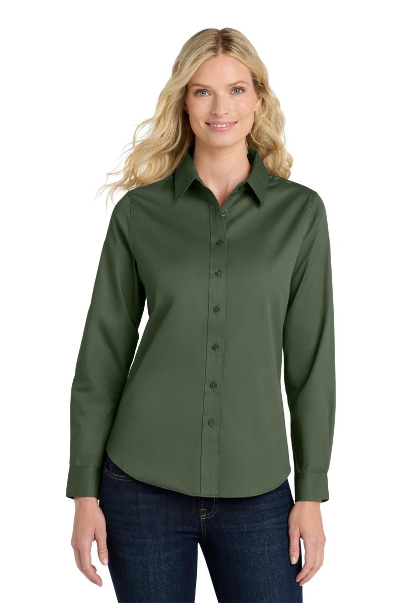 Port Authority ® Women's Long Sleeve Easy Care Shirt. L608 - Port Authority L608 Clover Green XS Women's
