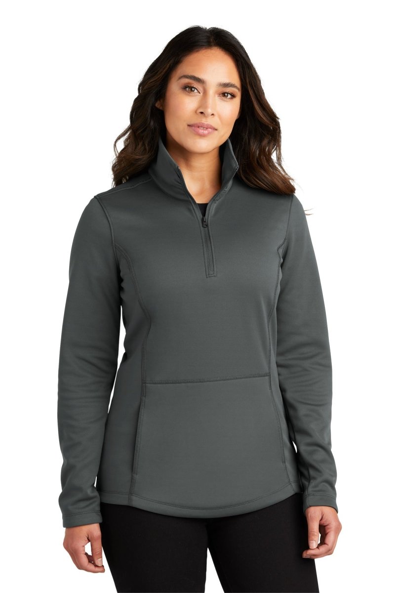 Port Authority ® Women's Smooth Fleece 1/4 - Zip L804 - Port Authority L804 Graphite XS Outerwear