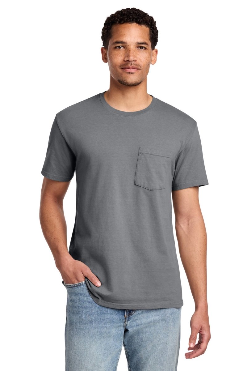 Port & Co ™ Beach Wash ® Garment - Dyed Pocket Tee. PC099P - Port & Co PC099P Coal S Short Sleeve T-Shirts