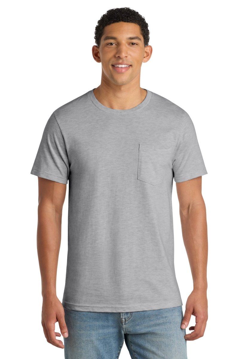Port & Co ™ Bouncer Pocket Tee PC600P - Port & Company PC600P Athletic Heather S Short Sleeve T-Shirts