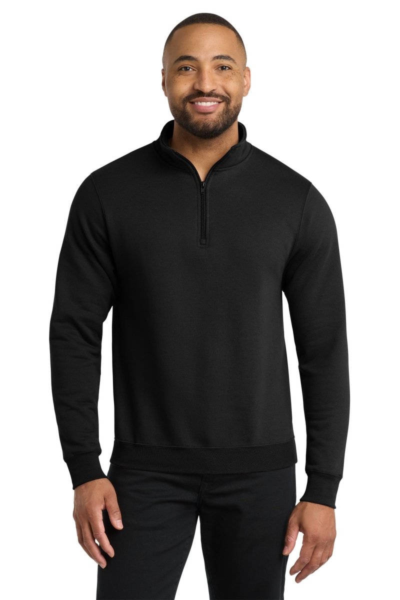 Port & Co ™ Core Fleece 1/4 - Zip Pullover Sweatshirt PC78Q - Port & Co PC78Q Jet Black S Sweatshirts