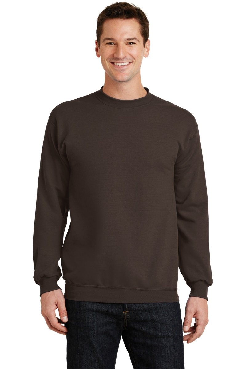 Port & Co ™ Core Fleece Crewneck Sweatshirt. PC78 - Port & Company PC78 Dark Chocolate Brown S Crewneck Sweatshirts