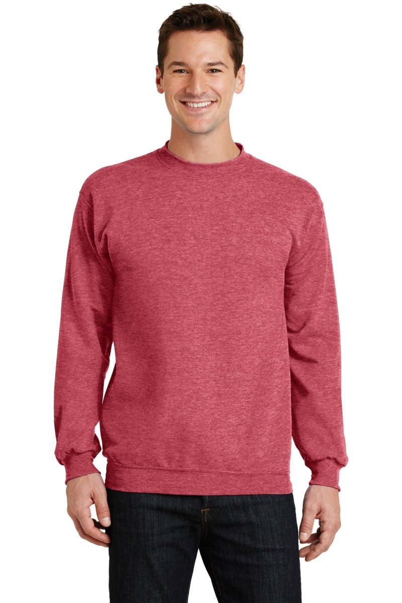 Port & Co ™ Core Fleece Crewneck Sweatshirt. PC78 - Port & Company PC78 Heather Red S Crewneck Sweatshirts