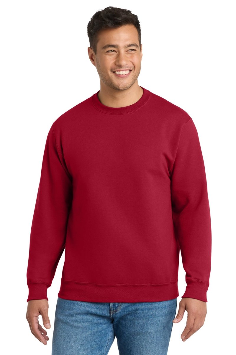 Port & Co ™ Essential Fleece Crewneck Sweatshirt. PC90 - Port & Company PC90 Red S Sweatshirts/Fleece