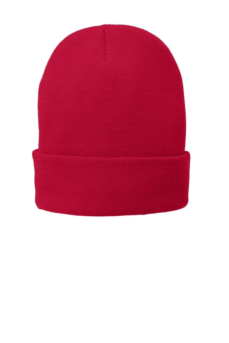 Port & Co ™ Fleece - Lined Knit Cap. CP90L - Port & Company CP90L Athletic Red OSFA Beanies