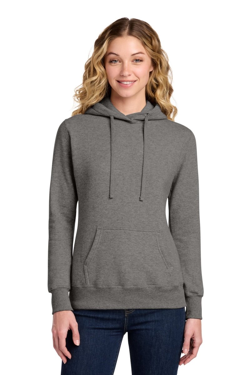 Port & Co ™ Women's Core Fleece Pullover Hooded Sweatshirt LPC78H - Port & Co LPC78H Graphite Heather XS Sweatshirts