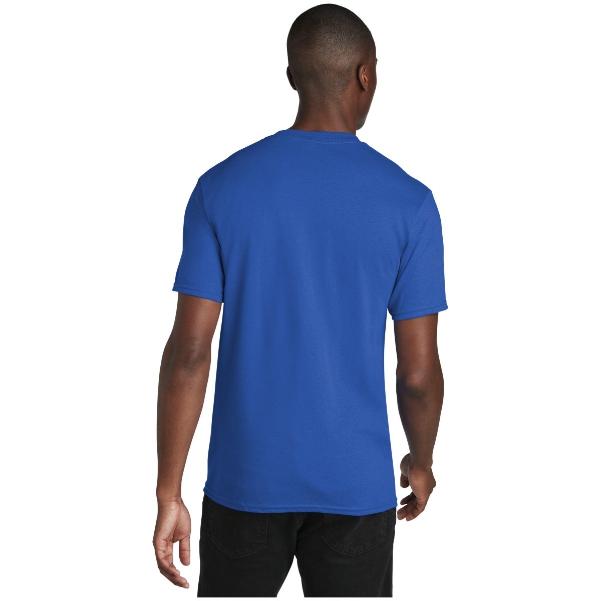 Port & Company® Core Cotton V - Neck Tee PC54V Royal Blue S Short Sleeve T-Shirts