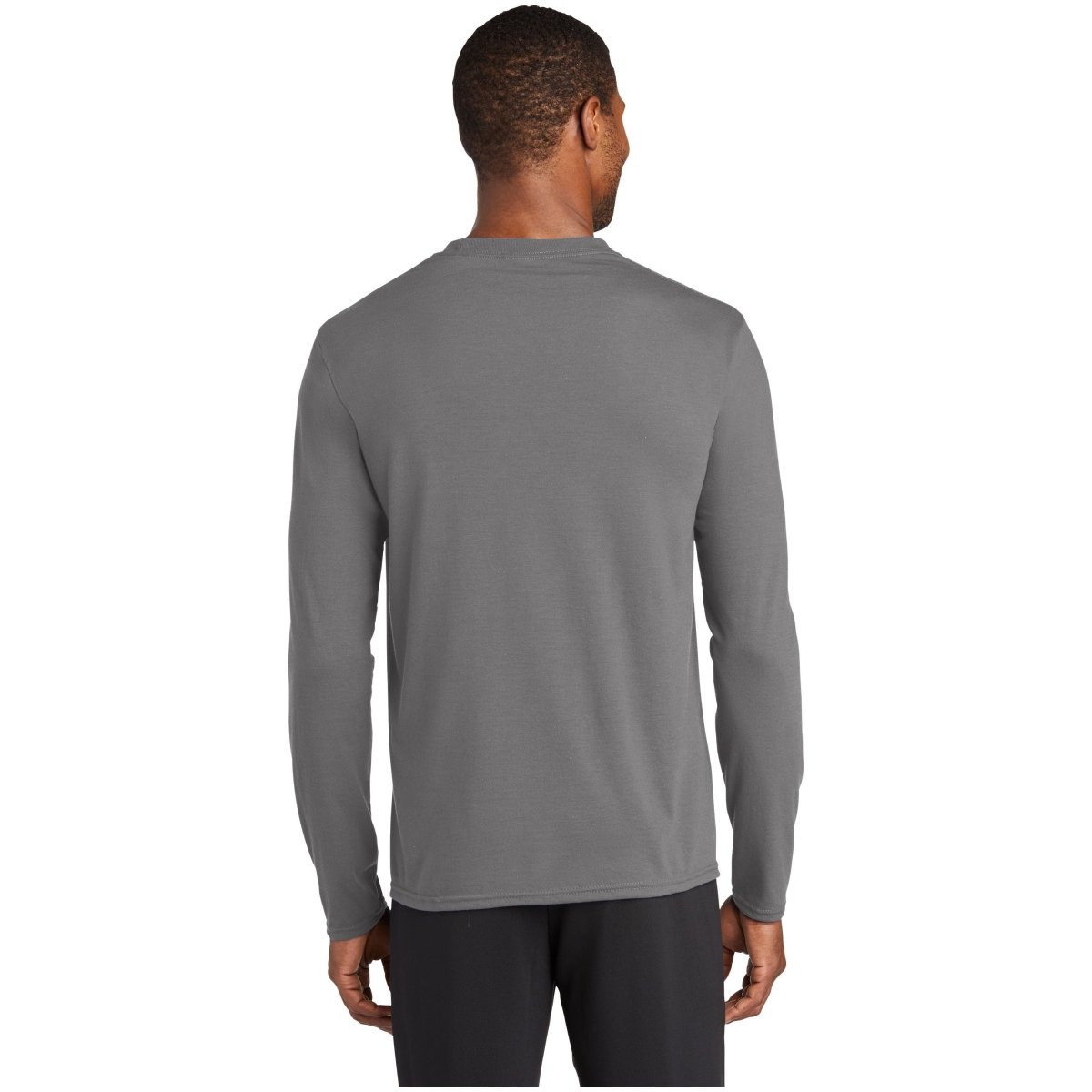 Port & Company® Long Sleeve Performance Blend Tee PC381LS Medium Grey S Long Sleeve T-Shirts