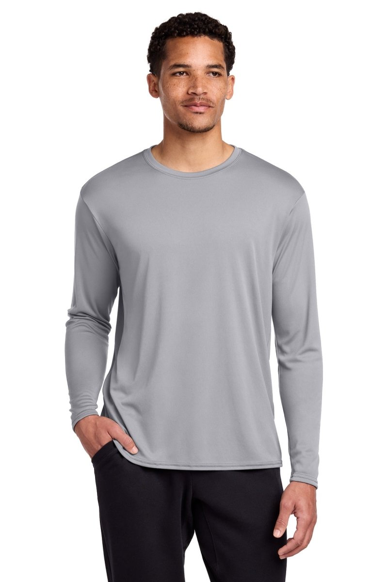 Port & Company PC380LS Company Long Sleeve Performance Tee. PC380LS - Port & Co PC380LS Silver S Long Sleeve T-Shirts
